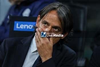 2023-05-13 - Simone Inzaghi Head Coach of FC Internazionale looks on during Serie A 2022/23 football match between FC Internazionale and US Sassuolo at Giuseppe Meazza Stadium, Milan, Italy on May 13, 2023 - INTER - FC INTERNAZIONALE VS US SASSUOLO - ITALIAN SERIE A - SOCCER