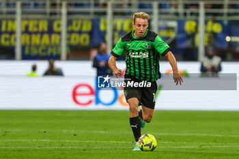 2023-05-13 - Davide Frattesi of US Sassuolo in action during Serie A 2022/23 football match between FC Internazionale and US Sassuolo at Giuseppe Meazza Stadium, Milan, Italy on May 13, 2023 - INTER - FC INTERNAZIONALE VS US SASSUOLO - ITALIAN SERIE A - SOCCER