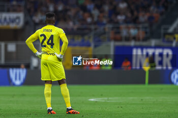 2023-05-27 - Andre Onana of FC Internazionale looks on during Serie A 2022/23 football match between FC Internazionale and Atalanta BC at Giuseppe Meazza Stadium, Milan, Italy on May 27, 2023 - INTER - FC INTERNAZIONALE VS ATALANTA BC - ITALIAN SERIE A - SOCCER