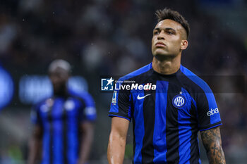 2023-05-27 - Lautaro Martinez of FC Internazionale reacts during Serie A 2022/23 football match between FC Internazionale and Atalanta BC at Giuseppe Meazza Stadium, Milan, Italy on May 27, 2023 - INTER - FC INTERNAZIONALE VS ATALANTA BC - ITALIAN SERIE A - SOCCER