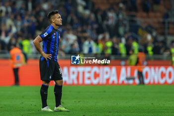 2023-05-27 - Lautaro Martinez of FC Internazionale looks on during Serie A 2022/23 football match between FC Internazionale and Atalanta BC at Giuseppe Meazza Stadium, Milan, Italy on May 27, 2023 - INTER - FC INTERNAZIONALE VS ATALANTA BC - ITALIAN SERIE A - SOCCER
