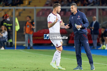 2023-06-04 - Marko Arnautovic (Bologna FC) and coach Thiago Motta (Bologna FC) - US LECCE VS BOLOGNA FC - ITALIAN SERIE A - SOCCER