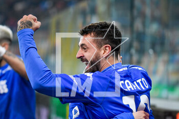 2023-01-04 - Empoli's Francesco Caputo celebrates after Empoli's Tommaso Baldanzi scored a goal - UDINESE CALCIO VS EMPOLI FC - ITALIAN SERIE A - SOCCER