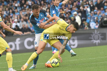 2023-05-21 - Joaquin Correa of FC Internazionale competes for the ball with Amir Rrahmani of SSC Napoli during the Serie A match between SSC Napoli vs FC Inter at Diego Armando Maradona Stadium - SSC NAPOLI VS INTER - FC INTERNAZIONALE - ITALIAN SERIE A - SOCCER