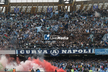 2023-05-21 - the fans of curve A during the Serie A match between SSC Napoli vs FC Inter at Diego Armando Maradona Stadium - SSC NAPOLI VS INTER - FC INTERNAZIONALE - ITALIAN SERIE A - SOCCER