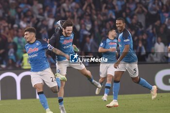 2023-05-21 - Giovanni Di Lorenzo of SSC Napoli cheers after the goal scored during the Serie A match between SSC Napoli vs FC Inter at Diego Armando Maradona Stadium - SSC NAPOLI VS INTER - FC INTERNAZIONALE - ITALIAN SERIE A - SOCCER