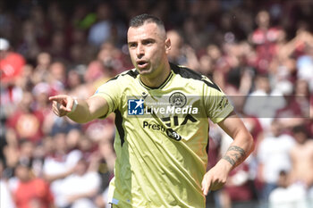 2023-05-27 - Ilija Nestorovski of Udinese Calcio rejoices after scoring a goal of 0-2 during the Serie A match between US Salernitana 1919 vs Udinese Calcio at Arechi Stadium - US SALERNITANA VS UDINESE CALCIO - ITALIAN SERIE A - SOCCER