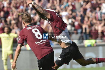 2023-05-27 - William Ekongo of US Salernitana rejoices after scoring a goal of victory during the Serie A match between US Salernitana 1919 vs Udinese Calcio at Arechi Stadium - US SALERNITANA VS UDINESE CALCIO - ITALIAN SERIE A - SOCCER