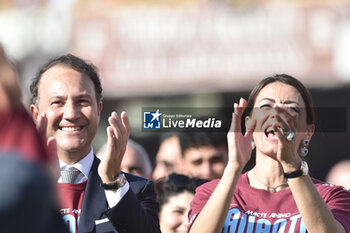 2023-05-27 - The president of US Salernitana 1919 Danilo Iervolino with his wife at the and of the Serie A match between US Salernitana 1919 vs Udinese Calcio at Arechi Stadium - US SALERNITANA VS UDINESE CALCIO - ITALIAN SERIE A - SOCCER