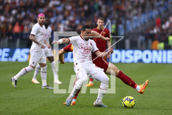 2023-04-29 - Ismael Bennacer of A.C. Milan during the 32th day of the Serie A Championship between A.S. Roma vs A.C. Milan on April 29, 2023 at the Stadio Olimpico in Rome, Italy. - AS ROMA VS AC MILAN - ITALIAN SERIE A - SOCCER