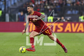 2023-04-29 - Leonardo Spinazzola of A.S. Roma during the 32th day of the Serie A Championship between A.S. Roma vs A.C. Milan on April 29, 2023 at the Stadio Olimpico in Rome, Italy. - AS ROMA VS AC MILAN - ITALIAN SERIE A - SOCCER