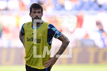 2023-05-06 - Francesco Acerbi of F.C. Inter during the 34th day of the Serie A Championship between A.S. Roma vs F.C. Inter on May 6, 2023 at the Stadio Olimpico in Rome, Italy. - AS ROMA VS INTER - FC INTERNAZIONALE - ITALIAN SERIE A - SOCCER