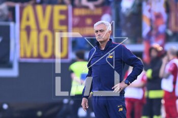 2023-05-06 - Jose Mourinho of A.S. Roma during the 34th day of the Serie A Championship between A.S. Roma vs F.C. Inter on May 6, 2023 at the Stadio Olimpico in Rome, Italy. - AS ROMA VS INTER - FC INTERNAZIONALE - ITALIAN SERIE A - SOCCER