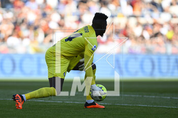 2023-05-06 - Andre' Onana of F.C. Inter during the 34th day of the Serie A Championship between A.S. Roma vs F.C. Inter on May 6, 2023 at the Stadio Olimpico in Rome, Italy. - AS ROMA VS INTER - FC INTERNAZIONALE - ITALIAN SERIE A - SOCCER