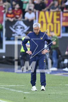 2023-05-06 - Jose Mourinho of A.S. Roma during the 34th day of the Serie A Championship between A.S. Roma vs F.C. Inter on May 6, 2023 at the Stadio Olimpico in Rome, Italy. - AS ROMA VS INTER - FC INTERNAZIONALE - ITALIAN SERIE A - SOCCER
