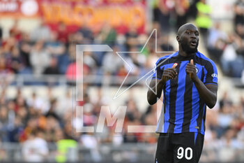 2023-05-06 - Romelu Lukaku of F.C. Inter during the 34th day of the Serie A Championship between A.S. Roma vs F.C. Inter on May 6, 2023 at the Stadio Olimpico in Rome, Italy. - AS ROMA VS INTER - FC INTERNAZIONALE - ITALIAN SERIE A - SOCCER