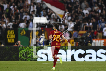 2023-05-06 - Niccolo Pisilli of A.S. Roma during the 34th day of the Serie A Championship between A.S. Roma vs F.C. Inter on May 6, 2023 at the Stadio Olimpico in Rome, Italy. - AS ROMA VS INTER - FC INTERNAZIONALE - ITALIAN SERIE A - SOCCER