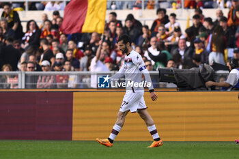 2023-05-22 - Antonio Candreva of U.S. Salernitana 1919 celebrates after scoring 0-1 during the 36th day of the Serie A Championship between A.S. Roma vs U.S. Salernitana 1919 on May 22, 2023 at the Stadio Olimpico in Rome, Italy. - AS ROMA VS US SALERNITANA - ITALIAN SERIE A - SOCCER