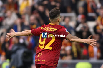 2023-05-22 - Stephan El Shaarawy of A.S. Roma celebrates after scoring 1-1 during the 36th day of the Serie A Championship between A.S. Roma vs U.S. Salernitana 1919 on May 22, 2023 at the Stadio Olimpico in Rome, Italy. - AS ROMA VS US SALERNITANA - ITALIAN SERIE A - SOCCER