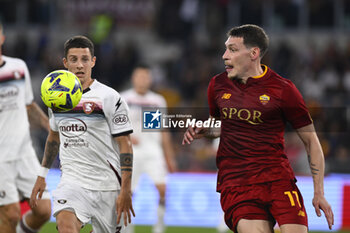 2023-05-22 - Domagoj Bradaric of U.S. Salernitana 1919 and Andrea Belotti of A.S. Roma during the 36th day of the Serie A Championship between A.S. Roma vs U.S. Salernitana 1919 on May 22, 2023 at the Stadio Olimpico in Rome, Italy. - AS ROMA VS US SALERNITANA - ITALIAN SERIE A - SOCCER