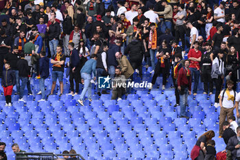 2023-05-22 - Supporters of A.S. Roma during the 36th day of the Serie A Championship between A.S. Roma vs U.S. Salernitana 1919 on May 22, 2023 at the Stadio Olimpico in Rome, Italy. - AS ROMA VS US SALERNITANA - ITALIAN SERIE A - SOCCER