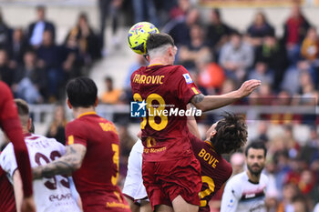 2023-05-22 - Benjamin Tahirovic of A.S. Roma during the 36th day of the Serie A Championship between A.S. Roma vs U.S. Salernitana 1919 on May 22, 2023 at the Stadio Olimpico in Rome, Italy. - AS ROMA VS US SALERNITANA - ITALIAN SERIE A - SOCCER