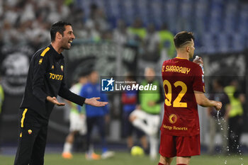 2023-06-04 - Salvatore Foti of A.S. Roma and Stephan El Shaarawy of A.S. Roma during the 38th day of the Serie A Championship between A.S. Roma vs A.C. Spezia on June 4, 2023 at the Stadio Olimpico in Rome, Italy. - AS ROMA VS SPEZIA CALCIO - ITALIAN SERIE A - SOCCER