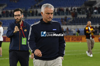 2023-06-04 - Jose’ Mourinho of A.S. Roma during the 38th day of the Serie A Championship between A.S. Roma vs A.C. Spezia on June 4, 2023 at the Stadio Olimpico in Rome, Italy. - AS ROMA VS SPEZIA CALCIO - ITALIAN SERIE A - SOCCER