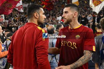 2023-06-04 - Zeki Celik and Lorenzo Pellegrini of A.S. Roma during the 38th day of the Serie A Championship between A.S. Roma vs A.C. Spezia on June 4, 2023 at the Stadio Olimpico in Rome, Italy. - AS ROMA VS SPEZIA CALCIO - ITALIAN SERIE A - SOCCER