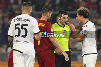 2023-06-04 - Referee Fabio Maresca during the 38th day of the Serie A Championship between A.S. Roma vs A.C. Spezia on June 4, 2023 at the Stadio Olimpico in Rome, Italy. - AS ROMA VS SPEZIA CALCIO - ITALIAN SERIE A - SOCCER