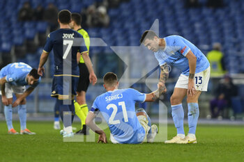 2023-01-29 - Sergej Milinković-Savić of S.S. LAZIO and Alessio Romagnoli of S.S. LAZIO during the 20th day of the Serie A Championship between S.S. Lazio vs ACF Fiorentina on January 29 2023 at the Stadio Olimpico in Rome, Italy. - SS LAZIO VS ACF FIORENTINA - ITALIAN SERIE A - SOCCER