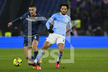 2023-01-29 - Nikola Milenkovic of ACF Fiorentina and Felipe Anderson of S.S. LAZIO during the 20th day of the Serie A Championship between S.S. Lazio vs ACF Fiorentina on January 29 2023 at the Stadio Olimpico in Rome, Italy. - SS LAZIO VS ACF FIORENTINA - ITALIAN SERIE A - SOCCER