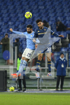 2023-01-29 - Nicolas Gonzalez of ACF Fiorentina and Elseid Hysaj of S.S. LAZIO during the 20th day of the Serie A Championship between S.S. Lazio vs ACF Fiorentina on January 29 2023 at the Stadio Olimpico in Rome, Italy. - SS LAZIO VS ACF FIORENTINA - ITALIAN SERIE A - SOCCER