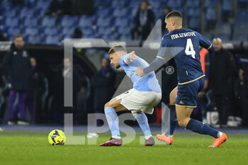 2023-01-29 - Ciro Immobile of S.S. LAZIO and Nikola Milenkovic of ACF Fiorentina during the 20th day of the Serie A Championship between S.S. Lazio vs ACF Fiorentina on January 29 2023 at the Stadio Olimpico in Rome, Italy. - SS LAZIO VS ACF FIORENTINA - ITALIAN SERIE A - SOCCER