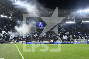 2023-04-08 - Supporters of S.S. Lazio during the 29th day of the Serie A Championship between S.S. Lazio vs Juventus F.C. on April 8, 2023 at the Stadio Olimpico in Rome, Italy. - SS LAZIO VS JUVENTUS FC - ITALIAN SERIE A - SOCCER