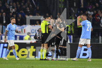 2023-04-08 - Referee Marco Di Bello during the 29th day of the Serie A Championship between S.S. Lazio vs Juventus F.C. on April 8, 2023 at the Stadio Olimpico in Rome, Italy. - SS LAZIO VS JUVENTUS FC - ITALIAN SERIE A - SOCCER