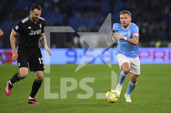 2023-04-08 - Ciro Immobile of S.S. LAZIO and Federico Gatti of Juventus F.C. during the 29th day of the Serie A Championship between S.S. Lazio vs Juventus F.C. on April 8, 2023 at the Stadio Olimpico in Rome, Italy. - SS LAZIO VS JUVENTUS FC - ITALIAN SERIE A - SOCCER