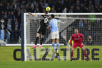 2023-04-08 - Dušan Vlahović of Juventus F.C. and Alessio Romagnoli of S.S. LAZIO during the 29th day of the Serie A Championship between S.S. Lazio vs Juventus F.C. on April 8, 2023 at the Stadio Olimpico in Rome, Italy. - SS LAZIO VS JUVENTUS FC - ITALIAN SERIE A - SOCCER