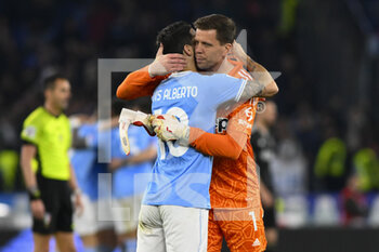 2023-04-08 - Luis Alberto of S.S. LAZIO and Wojciech Szczęsny of Juventus F.C. during the 29th day of the Serie A Championship between S.S. Lazio vs Juventus F.C. on April 8, 2023 at the Stadio Olimpico in Rome, Italy. - SS LAZIO VS JUVENTUS FC - ITALIAN SERIE A - SOCCER
