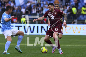 2023-04-22 - Nemanja Radonjic of Torino F.C. and Adam Marusic of S.S. LAZIO during the 31th day of the Serie A Championship between S.S. Lazio vs Torino F.C. on April 22, 2023 at the Stadio Olimpico in Rome, Italy. - SS LAZIO VS TORINO FC - ITALIAN SERIE A - SOCCER