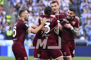 2023-04-22 - Ivan Ilic of Torino F.C. celebrates after scoring the 0-1 during the 31th day of the Serie A Championship between S.S. Lazio vs Torino F.C. on April 22, 2023 at the Stadio Olimpico in Rome, Italy. - SS LAZIO VS TORINO FC - ITALIAN SERIE A - SOCCER