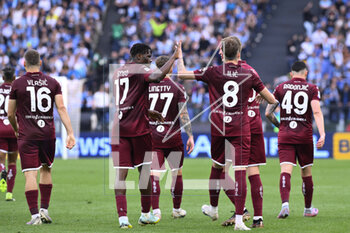2023-04-22 - Ivan Ilic of Torino F.C. celebrates after scoring the 0-1 during the 31th day of the Serie A Championship between S.S. Lazio vs Torino F.C. on April 22, 2023 at the Stadio Olimpico in Rome, Italy. - SS LAZIO VS TORINO FC - ITALIAN SERIE A - SOCCER