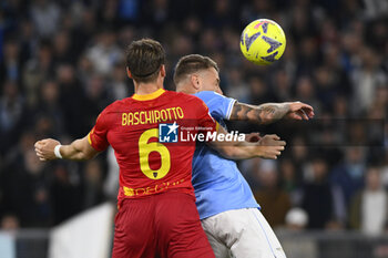 2023-05-12 - Federico Baschirotto of U.S. Lecce and Ciro Immobile of S.S. LAZIO during the 35th day of the Serie A Championship between S.S. Lazio vs U.S. Lecce on May 12, 2023 at the Stadio Olimpico in Rome, Italy. - SS LAZIO VS US LECCE - ITALIAN SERIE A - SOCCER