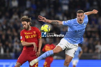 2023-05-12 - Antonino Gallo of U.S. Lecce and Sergej Milinkovic-Savic of S.S. LAZIO during the 35th day of the Serie A Championship between S.S. Lazio vs U.S. Lecce on May 12, 2023 at the Stadio Olimpico in Rome, Italy. - SS LAZIO VS US LECCE - ITALIAN SERIE A - SOCCER