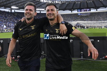 2023-05-28 - Senad Lulic and Stefan Radu of S.S. Lazio during the 37th day of the Serie A Championship between S.S. Lazio vs U.S. Cremonese on May 28, 2023 at the Stadio Olimpico in Rome, Italy. - SS LAZIO VS US CREMONESE - ITALIAN SERIE A - SOCCER