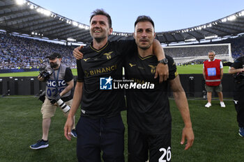 2023-05-28 - Senad Lulic and Stefan Radu of S.S. Lazio during the 37th day of the Serie A Championship between S.S. Lazio vs U.S. Cremonese on May 28, 2023 at the Stadio Olimpico in Rome, Italy. - SS LAZIO VS US CREMONESE - ITALIAN SERIE A - SOCCER