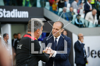 2023-05-03 - Massimiliano Allegri, Manager of Juventus and Marco Baroni manager of Us Lecce during the Italian Serie A, football match between Juventus Fc and Us Lecce, on 03 May 2023 at Allianz stadium, Turin Italy. Photo Nderim Kaceli - JUVENTUS FC VS US LECCE - ITALIAN SERIE A - SOCCER