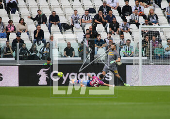 2023-05-03 - Angel Di Maria of Juventus and Wladimiro Falcone of Us Lecce during the Italian Serie A, football match between Juventus Fc and Us Lecce, on 03 May 2023 at Allianz stadium, Turin Italy. Photo Nderim Kaceli - JUVENTUS FC VS US LECCE - ITALIAN SERIE A - SOCCER