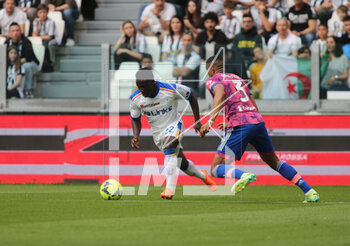 2023-05-03 - Lameck Banda of Us Lecce during the Italian Serie A, football match between Juventus Fc and Us Lecce, on 03 May 2023 at Allianz stadium, Turin Italy. Photo Nderim Kaceli - JUVENTUS FC VS US LECCE - ITALIAN SERIE A - SOCCER