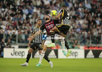 2023-05-28 - Bremer of Juventus, Olivier Giroud of AC Milan and Danilo of Juventus during the Italian Series A, football match between Juventus Fc and Ac Milan on 28 May 2023 at Allianz Stadium Turin, Italy. Photo Nderim Kaceli - JUVENTUS FC VS AC MILAN - ITALIAN SERIE A - SOCCER